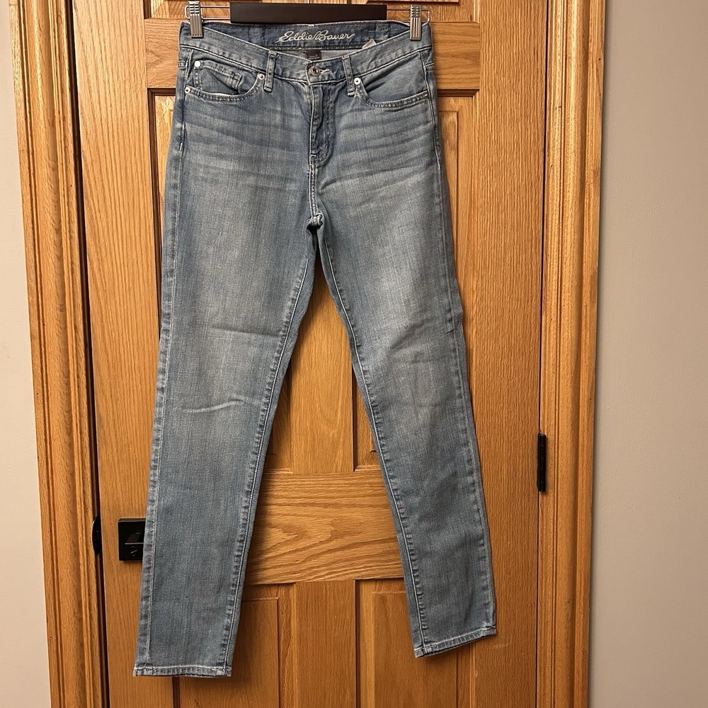 Eddie Bauer Jeans Womens 0‎ Blue Boyfriend Slim Denim Pants